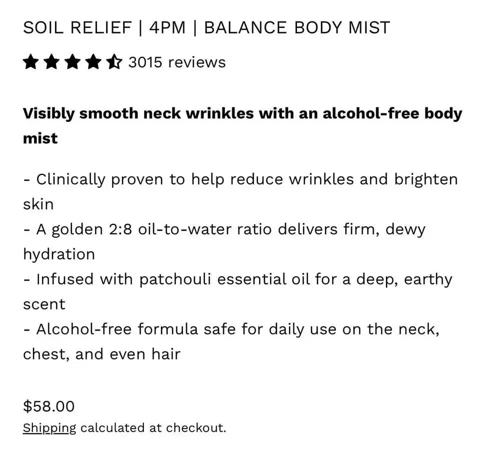 House of Balance Soil Relief Body Mist 100ml NEW